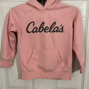 Cabela's Pink Kids Pullover Hoodie with Logo